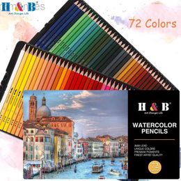 Pencils 72 Color Water soluble Pencil Professional Drawing Tool Drawing Pen Set for Children and Adults Water soluble Pencil Set d240510