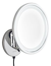 Gurun Bathroom Lighted Makeup Mirror with led Lights and Magnifying Wall Mount Cosmetic Folding Mirrors Brass M1807D3013344