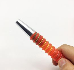 Cool Red Pattern Silicone Hookah Shisha Smoking Hose Handle Mouthpiece Tip Holder Portable Innovative Design Pipe Luxurious Decora1664913