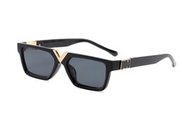 rectangle sunglasses millionaire designer glasses Multiple styles optional fashion men eyewear gold V letter frames shades Beach e3708113