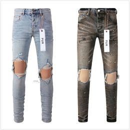 purple jeans designer jeans for mens jeans high quality fashion mens jeans cool style designer pant distressed ripped biker black blue jean slim fit 24ss 262