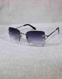 Vintage Rimless Sunglasses Men Metal Frame Clear Glasses Frame Square Shades for Women Summer Club Oculos Eyewear1965891