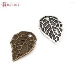 Pendant Necklaces 50PCS Antique Silver Zinc Alloy Tree Leaf Leaves Charms Pendants Diy Jewelry Making Supplies Necklace Earrings Accessories