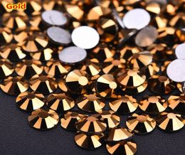 1500Pcs Mixed Sizes Gold Nail Rhinestone Crystals Strass Stones Glass Rhinestones For Nails Art 3D Decoration Accessories fppz7420877