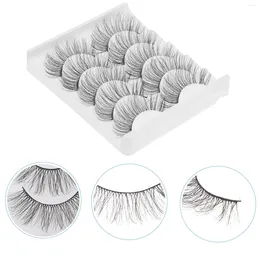 False Eyelashes 5 Pairs Short 3d Makeup Supplies Waterproof Mascara Women Fake No Glue