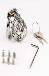 Adult Sex Toys Stainless Steel Super Small Male Devices With 6PCS Screw Penis Stimulate Cage Penis Lock6144604