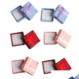 Jewelry Boxes Jewelry Boxes Storage Paper Box Mti Colors Ring Earring Packaging Gift For Anniversaries Birthdays Drop Delivery Dhyht