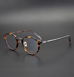 Original Acetate Glasses Frame Women Optical Frames Man Round Eyeglasses 46mm Retro Japan Eyewear Brands Monturas De Lentes6268026