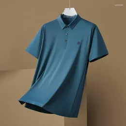 Men's T Shirts Arrival Ice Thin Version Suepr Large Short-sleeved Summer Business Lapel Casual Shirt Plus Size M-3XL4XL5XL6XL7XL8XL