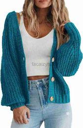 Women's Plus Size Sweaters Womens Open Front Long Sleeve Button Chunky Knit Cardigan Sweater Fashion top