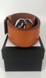 Men Designers Belts Classic fashion luxury casual letter smooth buckle womens mens leather belt width 38cm with orange box AAAAA4710923