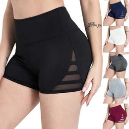 Women's Shorts Womens shorts non perspective fitness legs womens mesh shorts high waisted sports shorts runningL2405