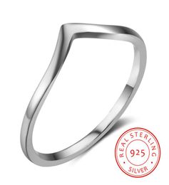 high quality fashion Jewellery simple 925 sterling silver ring women latest V shape finger rings for teenagers bisuteria China al po9032183