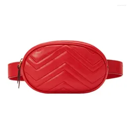 Waist Bags Fashion Bag Women Fanny Packs Belt PU Leather Chest Red Black Colour 2024 Arrival