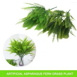 Decorative Flowers Artificial Asparagus Fern Grass Plant Green Decoration Room Wedding Ceremony Outdoor Fake Plastic E6N3