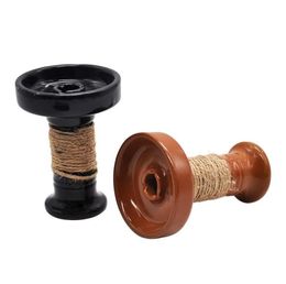 Ceramic One Hole Hookah Bowls With Anti Rope Hookah Head Shisha Phunnel Bowl Chicha Nargile Ceramic Bowls Hole Hookahs Bowl6907039