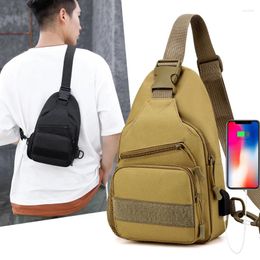 Backpack Trendsetter Men Multifunction Leather Crossbody Bags USB Charging Chest Pack Short Trip Water Repellent Shoulder Messengers Bag