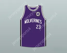 CUSTOM NAY Mens Youth/Kids MARTIN PAYNE 23 MORRIS BROWN COLLEGE WOLVERINES PURPLE BASKETBALL JERSEY PATCH TOP Stitched S-6XL