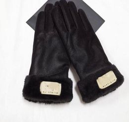Fashion Women Gloves for Winter and Autumn Cashmere Mittens Glove with Lovely Fur Ball Outdoor sport warm Winters Glovess 20235711416