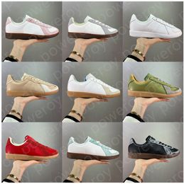 SCHIE CASUALI CASUALI CLASSE Sneaker in pelle bianca e pelle scamosciata per formatori di eserciti tedeschi in pelle bassa sneaker sport 36-45