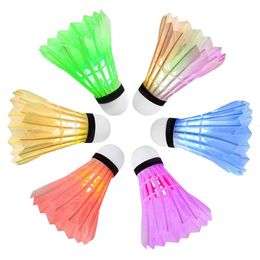 Badminton Shuttlecocks 46Pcs Lighting Foam Ball Head Luminous Colorf Shuttlecock Outdoor Sports Entertainment Night Training Drop Del Dh2Cd