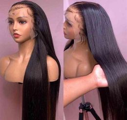 Factory 40 Inch Long HD Lace Front Wig Wholale Vendors Raw Virgin Cuticle Aligned Transparent Human Hair Wigs for Black Women269V3275194