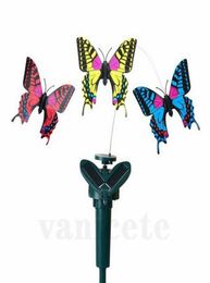 Solar Power Dancing rotating Butterflies Fluttering Vibration Fly Hummingbird Flying Birds Yard Garden Decoration Funny Toys ZC1357772295