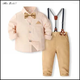 Clothing Sets Biobella Children Boy Spring Autumn Clothes Formal Kids Wedding Birthday 1-5 Year Outfits TShirt Pants Baby Costumes