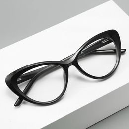 Reven Jate RW Sexy Cat Eye Glasse Women Fashion Optical Spectacles Eyeglasses High Quality Glasses Frame Eyewear 240423