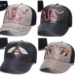 2021 Designer Mens Baseball Caps woman Brands Tiger Head Hats bee snake Embroidered bone Men Women casquette Sun Hat gorras Sports1923509