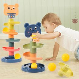 Montessori Toys Baby 0 12 24 36 Months Track Rolling Ball Push Pop Sliding Ball Early Education Toys Games Children Sensory Toy 240509