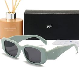 Sunglasses for Woman Black Designer Sunglass Metal Letters Fashion Men Accessories Two Style Large Frame with Box 337J