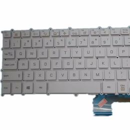 Laptop Keyboard For LG 13Z980 13ZD980 SG-91030-XUA AEW73969802 English US White Without Frame & With Backlit