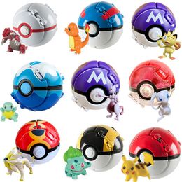 Manufacturers wholesale 26 styles of 7cm flip ball anime leather pikac doll model hand-made toys children's gifts