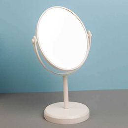 Compact Mirrors Desktop makeup mirror single-sided rotating dressing oval standing family dormitory desktop Q240509