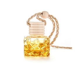 Small Car Perfume Bottle Rope Irregular Essential Oil Diffuser Fragrance Empty Cube Colour Hanging Ornaments Bottles New Arrival 15056776