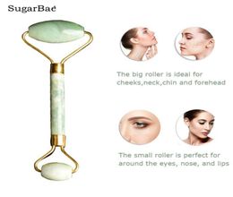 Natural Jade Massager Eyes Stone Face Roller Massager For Face Lift Double Head Anti Cellulite Wrinkle Cool Massage Tool3528815