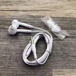 Headphones Earphones Oem Quality S6 S7 Earphone Wired Remote In Ear 1.2M 3.5Mm High Fidelity Earbuds With Build-In Mic For Sam S8 S9 P Otbtf