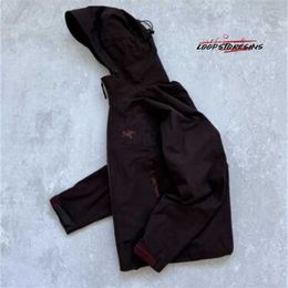 Projektanci marka Windbreaker Kurtki z kapturem Retro Reccoshell Kurtka Brown G5S9