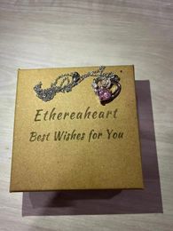 Pendant Necklaces Ethereaheart Classic Heart For Women Fashion Birthstone Necklace Gifts Mothers