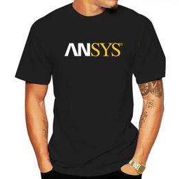 Men's T-Shirts MAN T-SHIRT summer Ansys EngineerSimulation Software T Shirt brand men t-shirts male fashion Casual short sleeve black top J240509