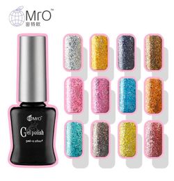 Whole 2016 new MRO Super Glitter uv Gel nail polish gel varnishes nails esmaltes permanentes de uv gel professional vernis a 1028925