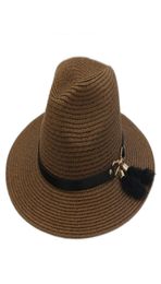 Plastic Straw Chapeau Unisex Spring Summer Party Street Outdoor Beach Sunhat Wide Floppy Brim Cap Panama Lover Top Hat with Belt B5294137