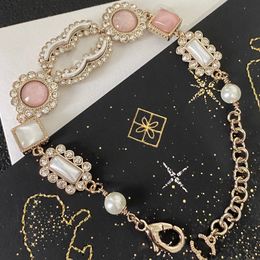 Designer Bracelets Womens Copper C-Letter Bracelet Crystal Chain Bangle 18k Gold-plated Jewellery Wristband Cuff Wedding Love Gift