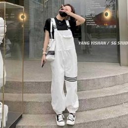 Women's Jumpsuits Rompers Workwear Jumpsuits Summer Slveless Oversized Playsuit One Piece Outfits Women Loose Korean Style Casual Overalls for Women Y240510