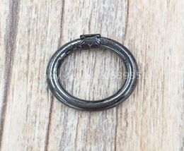 Kleine dunkle Silber Hold Ring Anhänger Halsketten Authentische 925 Sterling Silber Anhänger für europäisches Stil undy Juwel 8123445402556711