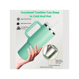 1 pack car cup thermos coffee 40 models cold bowl 304 stainless steel armrest double layer 240422