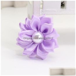 Dog Apparel Dog Apparel Flower Hair Bows Long Pet Dogs Rubber Band Cat Puppy Clips Grooming Bow Accessories Drop Delivery Home Garden Dhfnq