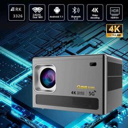 Projectors E450 projector HD 4K LED 4000 lumens Wi Fi 4G 5G BT 5.0 Android 7.1 180ANSI home Theatre portable project J240509