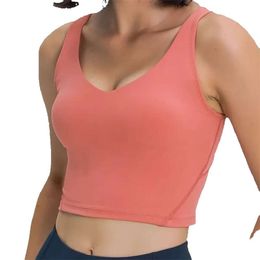 LL Align Tank Top U Bra Yoga Outfit Women Summer T Shirt Solid Sexy Crop Tops Sleeveless Fashion Vest 17 Colors 92